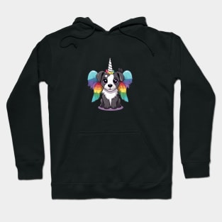 Cute Magical Kawaii Unicorn Puppy Dog With Rainbow Wings Hoodie